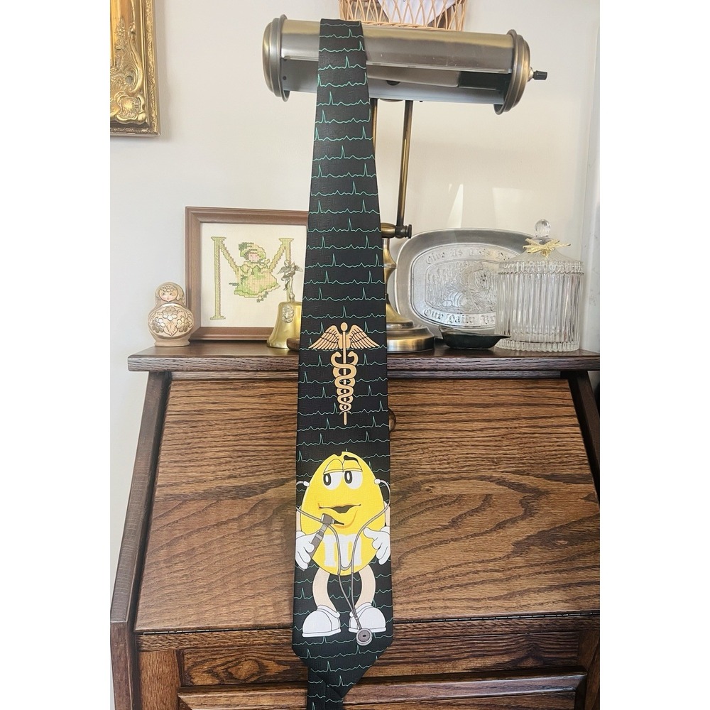 M&M's Doctor Tie Big Men Ralph Marlin Licensed 100% Polyester Novelty